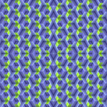 Layered symmetrical pattern of cubes. 3d rendering digital illustration Stock Illustration