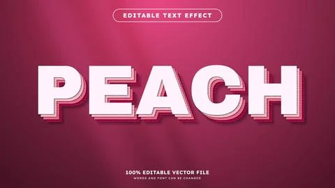 Layered text effect editable vector modern Pink style text effect Illustrazione stock