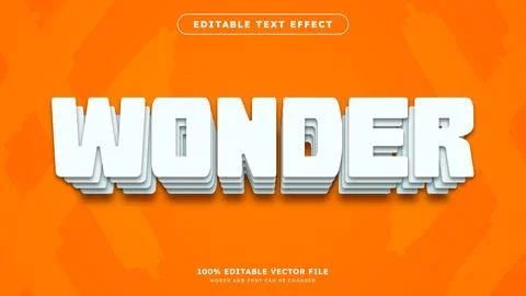 Layered text effect editable vector modern minimalist style text effect Stock Illustration