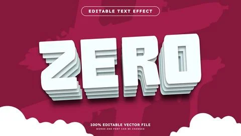 Layered text effect editable vector modern minimalist style text effect Stock Illustration