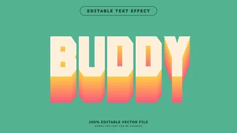 Layered text effect editable vector vintage style text effect Stock Illustration