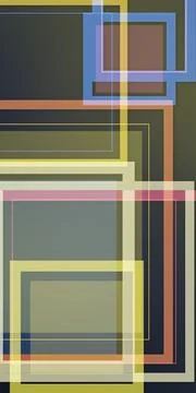 Layered translucent frames and fine lines create a calm, contemporary abstr.. Illustrazione stock