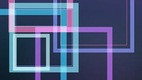 Layered translucent geometric frames create a modern abstract composition i.. Stock-Illustration