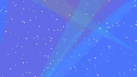 Layered translucent geometric shapes with sparkling particles, abstract blue bac Vidéo 330929015