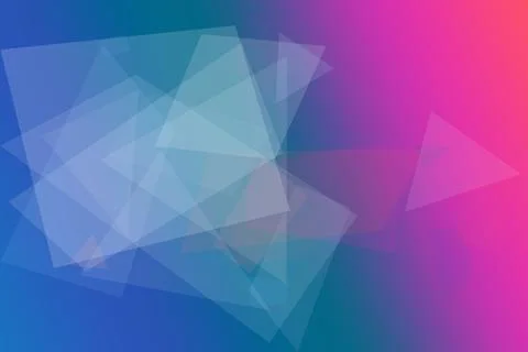 Layered translucent polygons create a vibrant abstract composition with lum.. Stock Illustration