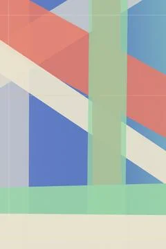 Layered translucent rectangles and diagonal planes form a structured abstra.. Illustration