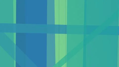 Layered translucent rectangles and diagonal forms create a calm teal and bl.. イラスト素材