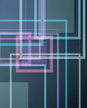 Layered translucent rectangles and intersecting lines create a calm, futuri.. イラスト素材