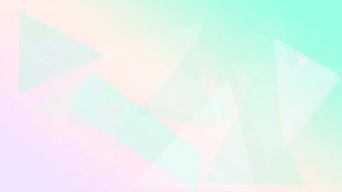 Layered translucent triangles in pastel teal and creamy tones form a dreamy.. Stock Illustration