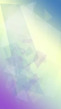Layered translucent triangles sweep across a dreamy gradient of yellow gree.. Stock Illustration