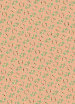 Layered tree-line texture outline tile texture in coral clay, peach fuzz, sage g Stock Illustration
