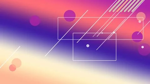 Layered UI frames with glowing dots, stripes, and diagonal streaks drift ac.. Stock Illustration