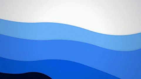 Layered wave paper cut shapes swaying seamless loop abstract 库存影片 344318668
