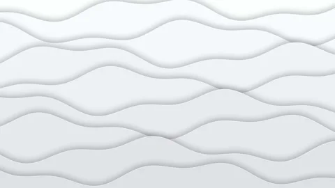 Layered white paper waves moving with soft shadows Vídeo Stock 348267995