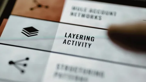 Layering activity menu option gains visual focus Stock Footage 347059229