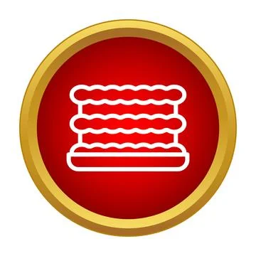 Layering cake icon concept for bakery dessert Stock Illustration