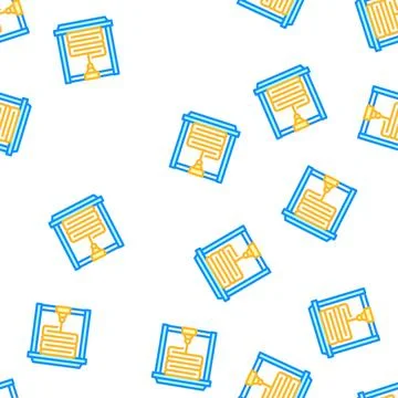 Layers of 3d printing vector seamless pattern Stock Illustration