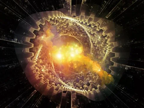 Layers of Abstract Visualization Stock Illustration