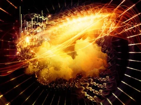 Layers of Abstract Visualization Illustrazione stock