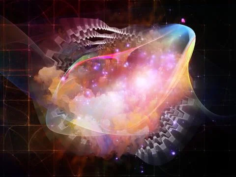 Layers of Abstract Visualization Stock Illustration