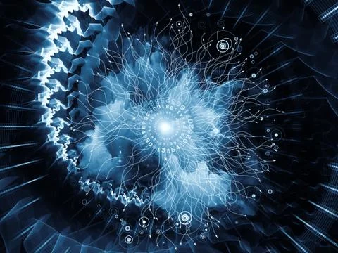 Layers of Abstract Visualization Stock Illustration