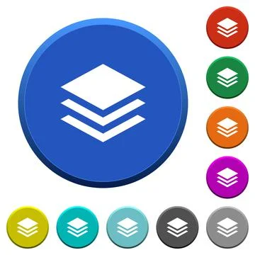 Layers beveled buttons Illustrazione stock