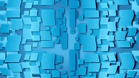 Layers of blue rectangles groups moving vertically from top to bottom in Stock Footage 196000380