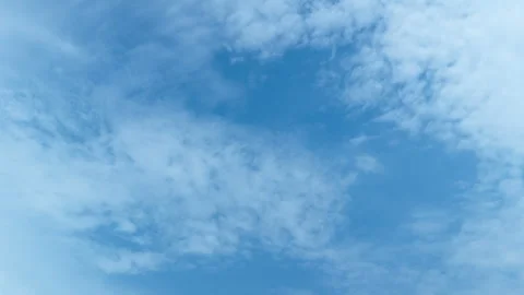 Layers clouds blue sky in rainy season loop time lapse Stock Footage 344038580