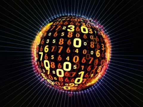 Layers of Digital Information Stock Illustration