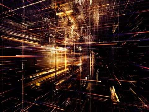 Layers of Digital World Stock Illustration