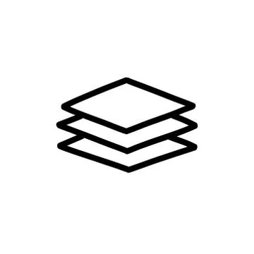 Layers doodle icon, vector color line illustration Stock Illustration