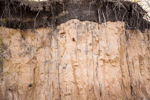 The layers of the earth in a clay pit Foto stock