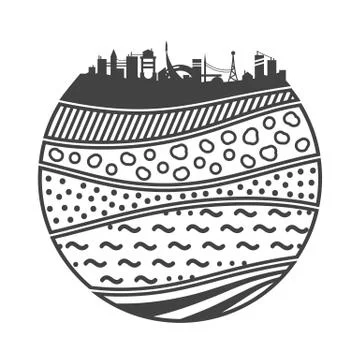 Layers of the earth. Stock Illustration