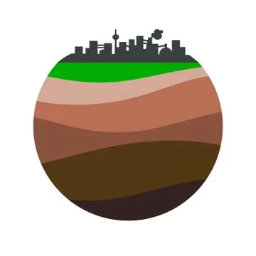 Layers of the earth. Stock Illustration