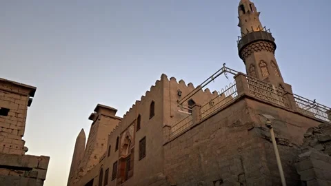 Layers of Faith: The Mosque of Abu Haggag at Luxor Temple Stock Footage 332428071