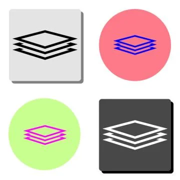 Layers. flat vector icon Illustrazione stock