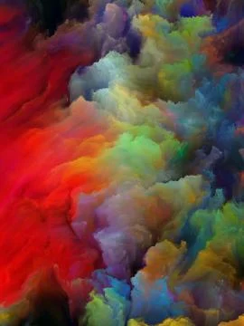 Layers of Fractal Brush Stock Illustration