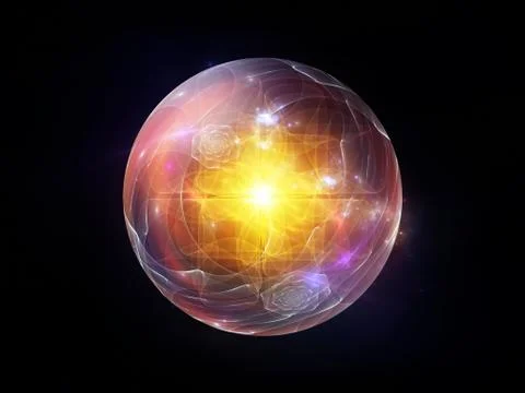 Layers of Fractal Sphere Stock Illustration