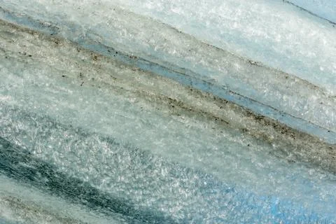 Layers of glacial ice - background Stock Photos