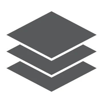 Layers glyph icon, tools and design Stock Illustration