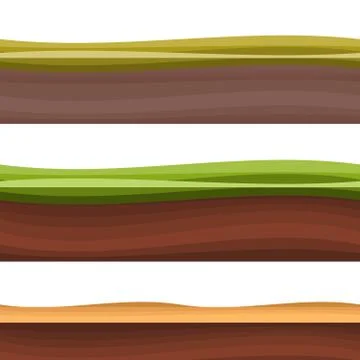 Layers of grass with Underground layers eps10 Stock Illustration