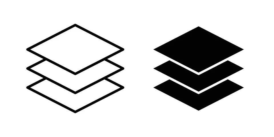 Layers icon concept. best for web design 库存插图