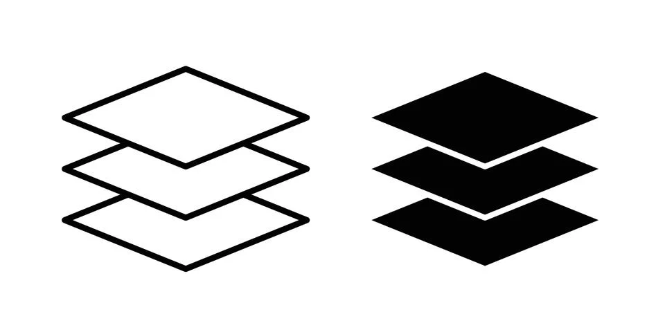 Layers icon design. Simple Vector illustrations.. 库存插图
