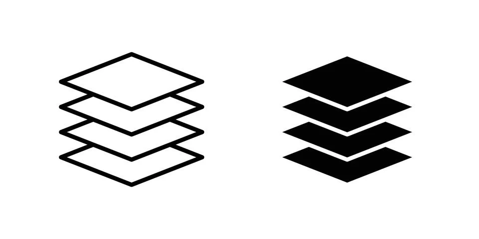 Layers icon graphic design. web icons vectors イラスト素材