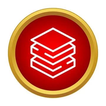 Layers icon grouping data or files concept Stock Illustration