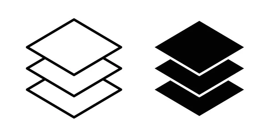 Layers icon Illustration Eps10 for web or app Illustrazione stock