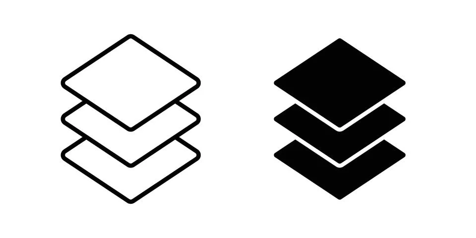 Layers icon Illustration set. Vector Eps10 for apps イラスト素材
