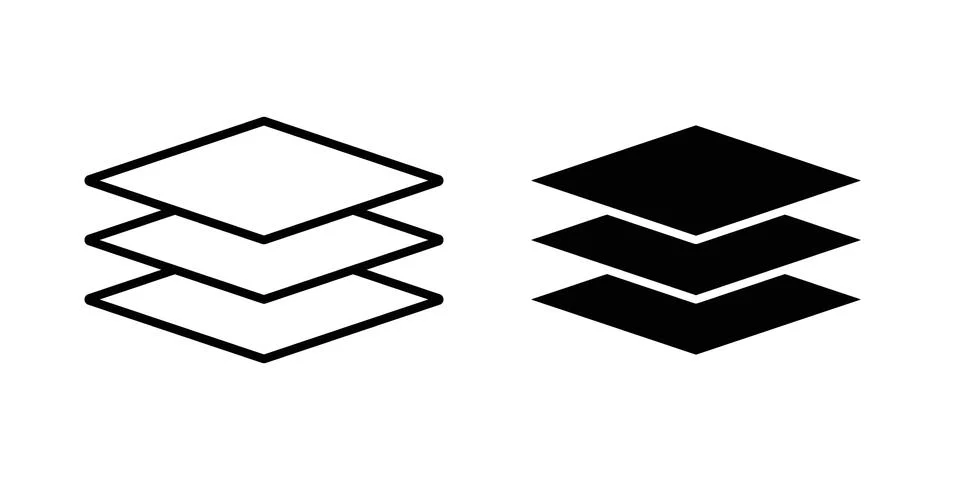 Layers icon or illustration vector symbols 库存插图