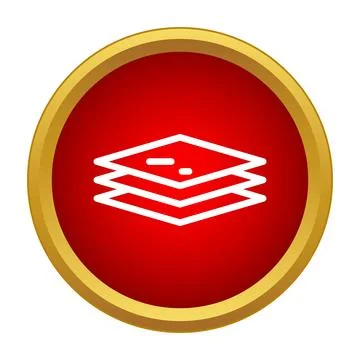 Layers icon representing stacking order or hierarchy Stock Illustration