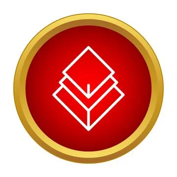 Layers icon representing stacking sheets concept Illustrazione stock